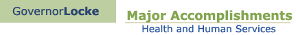 Major Accomplishments, Health and Human Services