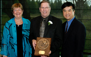 Governor Locke, Terry Bergeson and a Teacher of the Year award recipient