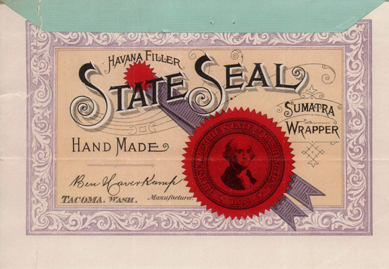 State Seal, Secretary of State, Corporations Division, Trademarks, 1895, Office of the Secretary of State, Washington State Archives, Digital Archives.
