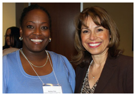 Photo of Eva Santos with Marlene Price, Engineering Function Leader at Boeing.