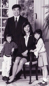 Governor Locke with Mona Locke and their children Dylan and Emily