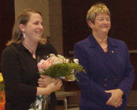 Superintendent Terry Bergeson and Lisa Szkodyn